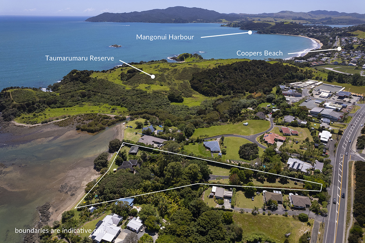 aerial photo of sanctuary in the cove location