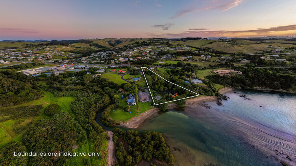 aerial showing waterfron property for sale near coopers beach